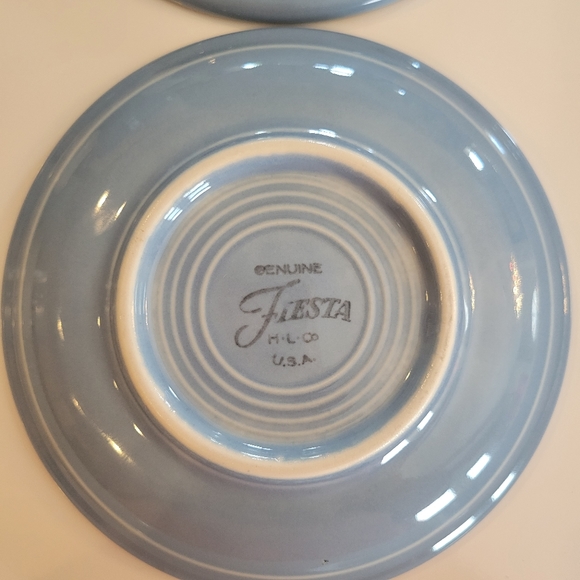 2 Sets Post-86 Fiesta Periwinkle Blue Cups & Saucers~ Fiestaware ~ Retired Color - Picture 13 of 16